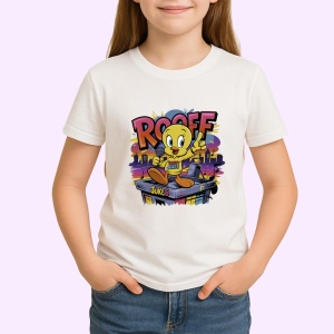 Tricou Tweety Rooster – Microfon și soare, look fresh Copii | Dama | Barbat Barbat - Img 2