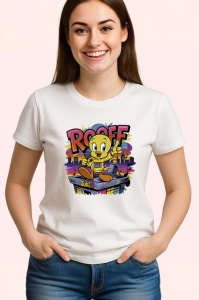 Tricou Tweety Rooster Microfon si soare, look fresh Copii | Dama | Barbat - Img 3