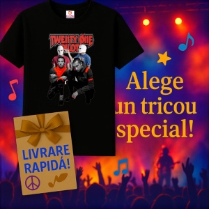 Tricou Twenty One Pilots, muzica (Comedie / Rap ironic), Dama | Barbat | Copii, Culoare Negru - Img 7