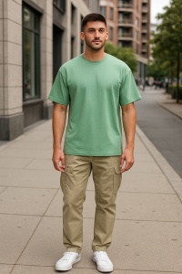 Tricou unisex bărbat oversize Malfini Stage 812, model larg și lejer, 100% bumbac - Img 35