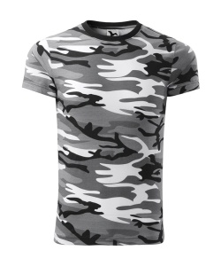 Tricou unisex camuflaj de culoare camuflaj gri deschis