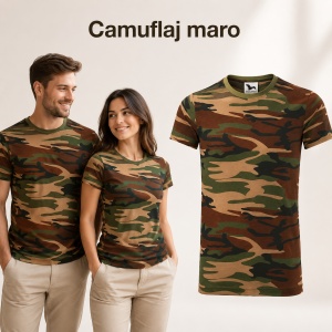 Tricou Unisex Camuflaj din 100% Bumbac, 160 g/m², Mărimi XS–3XL - Img 9