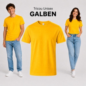 Tricou unisex damă și bărbat, 100% bumbac, mărimi XS–4XL, 22 culori disponibile - Img 19