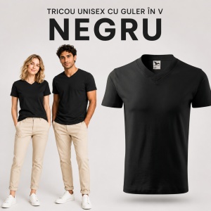 Tricou Unisex Damă și Bărbat Malfini 102, Guler în V, 100% Bumbac, 160 g/m², XS–3XL - Img 17