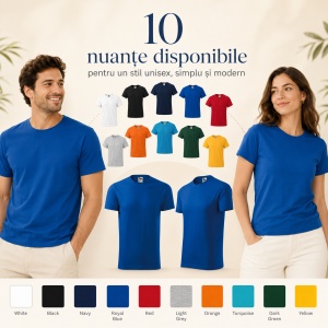 Tricou unisex damă și bărbat Malfini Element 145, 100% bumbac, 180 g/mp, XS–4XL - Img 1