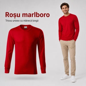 Tricou Unisex Damă și Bărbat Rimeck, Mânecă Lungă cu Manșete, 100% Bumbac, 160 g/m², S–3XL - Img 15