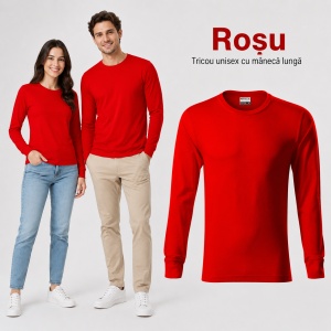 Tricou Unisex Damă și Bărbat Rimeck Resist LS R05, Mânecă Lungă, 100% Bumbac, 160 g/m², S–3XL - Img 16