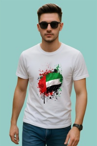 Tricou United Arab Emirates Steag Splash Art, Copii | Dama | Barbat - Img 2