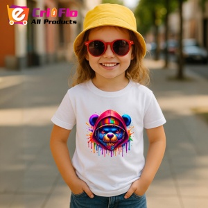 Tricou Urs cu hanorac colorat si atitudine urbana Copii | Dama | Barbat - Img 11