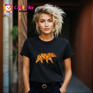 Tricou Urs Maro Adventure Geometric, Copii | Dama | Barbat, culoare negru - Img 12