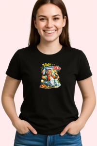 Tricou Viata Incepe La 50 Ani Barbat Cu Bere V3, din bumbac 100%, tricou negru Dama | Barbat