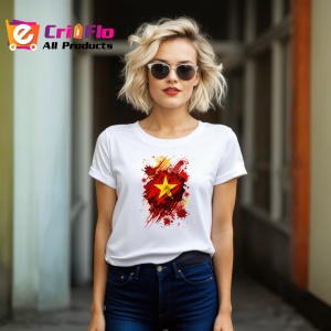 Tricou Vietnam Steag Splash Art, Copii | Dama | Barbat - Img 12