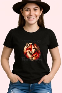 Tricou Vulpe si femeie cu par rosu mesaj inspirational stronger than the storm Copii | Dama | Barbat Barbat - Img 7