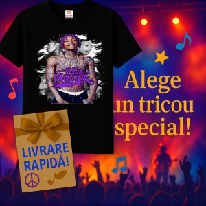 Tricou wiz khalifa Purple, muzica Hip-Hop / Trap, Dama | Barbat | Copii, Culoare Negru - Img 7