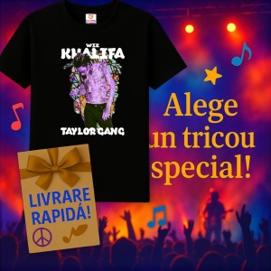 Tricou Wiz Khalifa Taylor Gang, muzica Hip-Hop / Trap, Dama | Barbat | Copii, Culoare Negru - Img 7