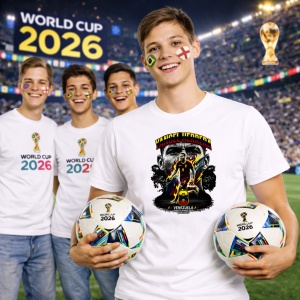 Tricou Yangel Herrera Venezuela World Cup Fifa 2026, din bumbac 100%, tricou alb, Copii | Dama | Barbat - Img 7