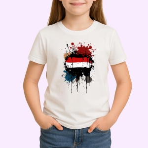 Tricou Yemen Steag Splash Art, Copii | Dama | Barbat - Img 3