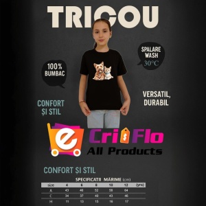 Tricou Yorkshire Terrier si pisica portocalie prietenie adorabila Copii | Dama | Barbat Barbat - Img 21