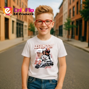 Tricou Yuki Tsunoda Colaj Costum Alb Si Masina Alfatouri Formula 1, Copii | Dama | Barbat - Img 6