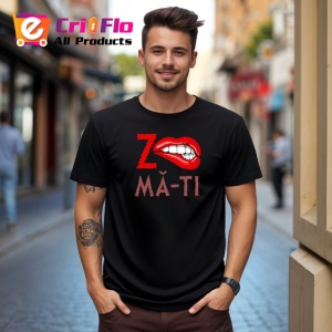 Tricou Z Ma-Ti Buze Rosii Muscate Mesaj Amuzant Ironic, din bumbac 100%, tricou negru Copii | Dama | Barbat - Img 5