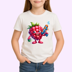 Tricou Zmeura amuzanta de vara pistol cu apa, Fructe, Copii | Dama