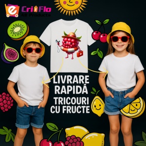 Tricou Zmeura amuzanta de vara salvamar, Fructe, Copii | Dama - Img 6