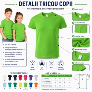 Tricouri Copii din bumbac Băieți și Fete - Img 2