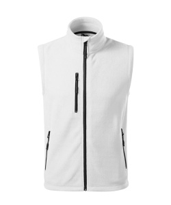 Vesta calduroasa fleece unisex de culoare alb