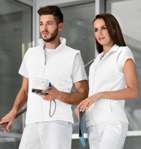 Veste Polar damă și bărbat alba