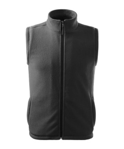 Vesta fleece polar unisex de culoare gri gheata