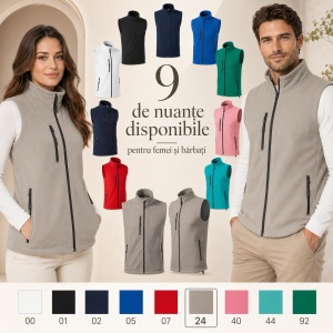 Vestă Polar Fleece tip Jachetă Călduroasă Unisex cu Buzunar în Față – Malfini Exit 525