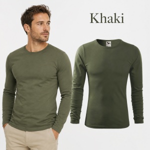 Bluză Bărbați Malfini FIT-T LS 119, 100% Bumbac, Mâneci Lungi, Slim Fit, 160 g/m², Guler Rotund - Img 20