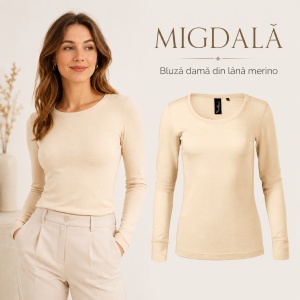 Bluză Damă Malfini Premium Merino Rise LS 160 – 100% Lână Merino, Mânecă Lungă, Slim Fit - Img 12