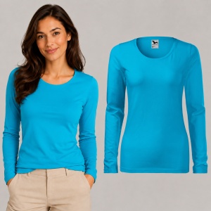 Bluză Damă Slim cu Mânecă Lungă, Bumbac 95% – 15 Nuanțe, XS–3XL - Img 16