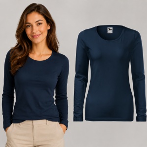 Bluză Damă Slim cu Mânecă Lungă, Bumbac 95% – 15 Nuanțe, XS–3XL - Img 25