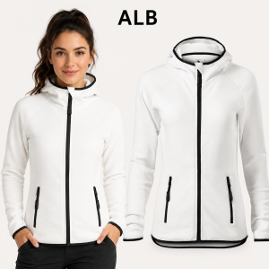 Bluză Damă tip Hanorac Jachetă Stretch Fleece cu Glugă și Fermoar – Direct 418 - Img 11