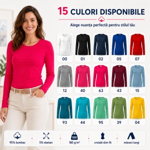 Bluză de Femei cu Mâneci Lungi | 15 culori disponibile -139