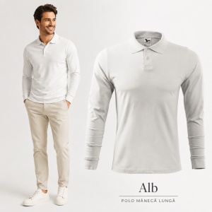 Bluză Polo Bărbați Mânecă Lungă | Stil Office | 6 Culori Disponibile - 211 - Img 10