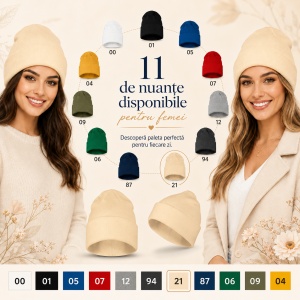 Căciulă Damă tip Beanie, Călduroasă, Tricotată și Modernă – Beanie 315
