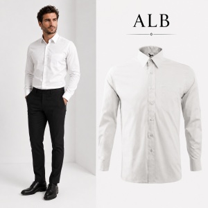 Cămașă bărbați cu mânecă lungă Malfini 209 Style LS, 100% bumbac, croială regular fit, guler clasic și buzunar la piept - Img 11