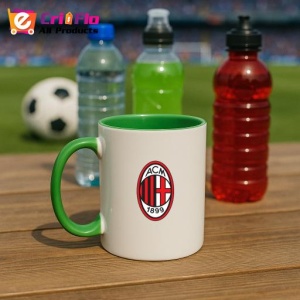 Cana AC Milan Italia , cu logoul stema echipei, Cadoul Perfect - Img 21