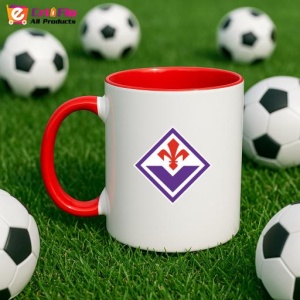 Cana ACF Fiorentina Italia , cu logoul stema echipei, Cadoul Perfect - Img 46