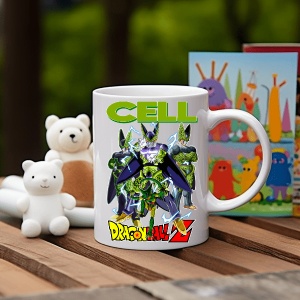 Cana alba pentru copii personalizata personajul Cell Dragon Ball Z - cadou