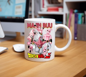 Cana alba pentru copii personalizata personajul Majin Buu Dragon Ball Z - cadou - Img 2