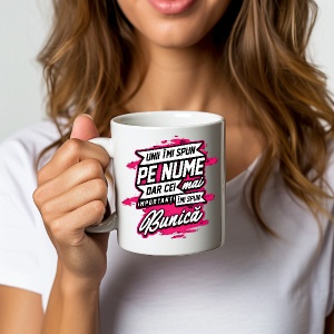 Cana alba personalizata cu textul Cei mai importanti imi spun Bunica - Cadou - Img 3