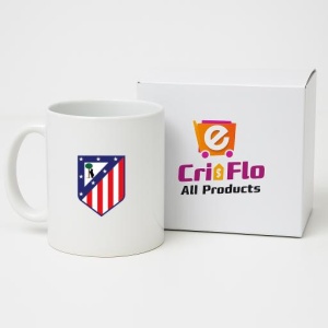 Cana Atletico Madrid Spania , cu logoul stema echipei, Cadoul Perfect - Img 14