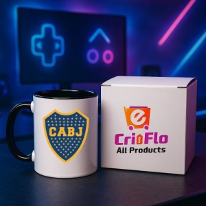 Cana Boca Juniors Argentina , cu logoul stema echipei, Cadoul Perfect - Img 34