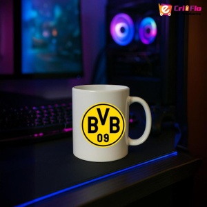 Cana Borussia Dortmund Germania , cu logoul stema echipei, Cadoul Perfect - Img 16