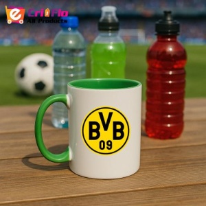 Cana Borussia Dortmund Germania , cu logoul stema echipei, Cadoul Perfect - Img 21