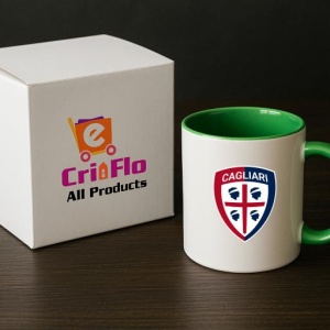 Cana Cagliari Calcio Italia , cu logoul stema echipei, Cadoul Perfect - Img 19